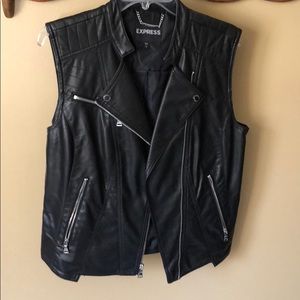 Express Women’s Leather-Like Vest Size L